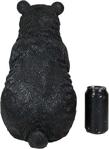 Miniatura 7 de Ebros Gift Decoración de jardín rústico adorable bosque negro oso sosteniendo farol Greeter estatua estatua de estatua solar LED linterna luz de