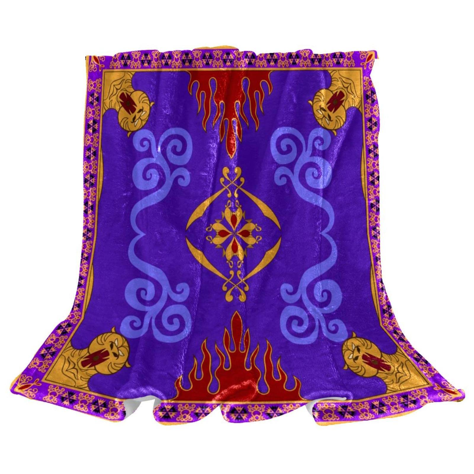 Throw Blanket Lightweight Microfiber Fleece Blanket,Aladdins Magic Carpet,Soft Cozy 59.0x78.7 Bed Blankets