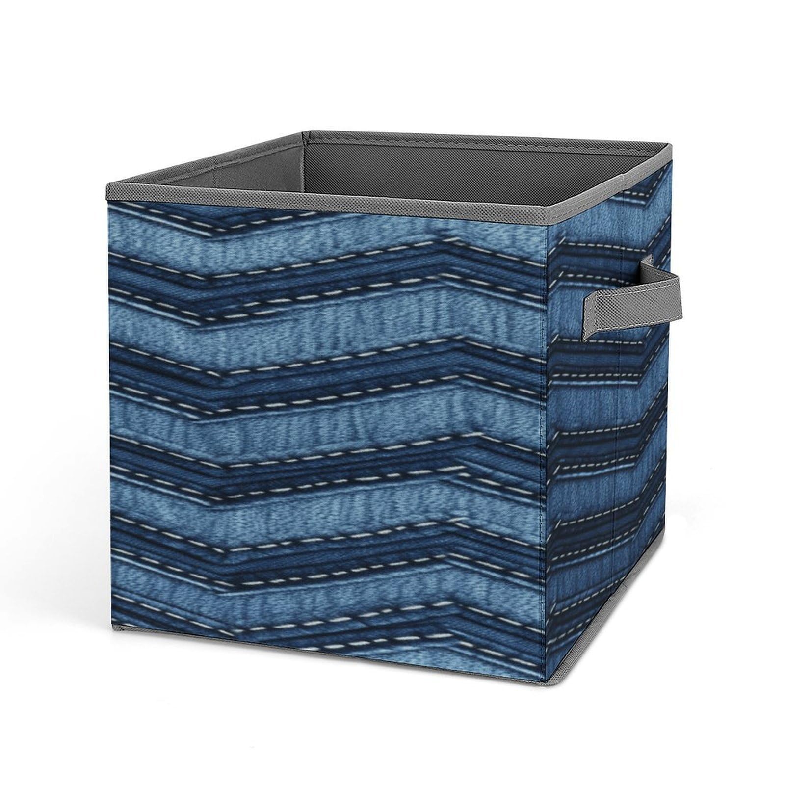 Fekiloot Style Gradient Blue Denim Storage Bins Storage Baskets