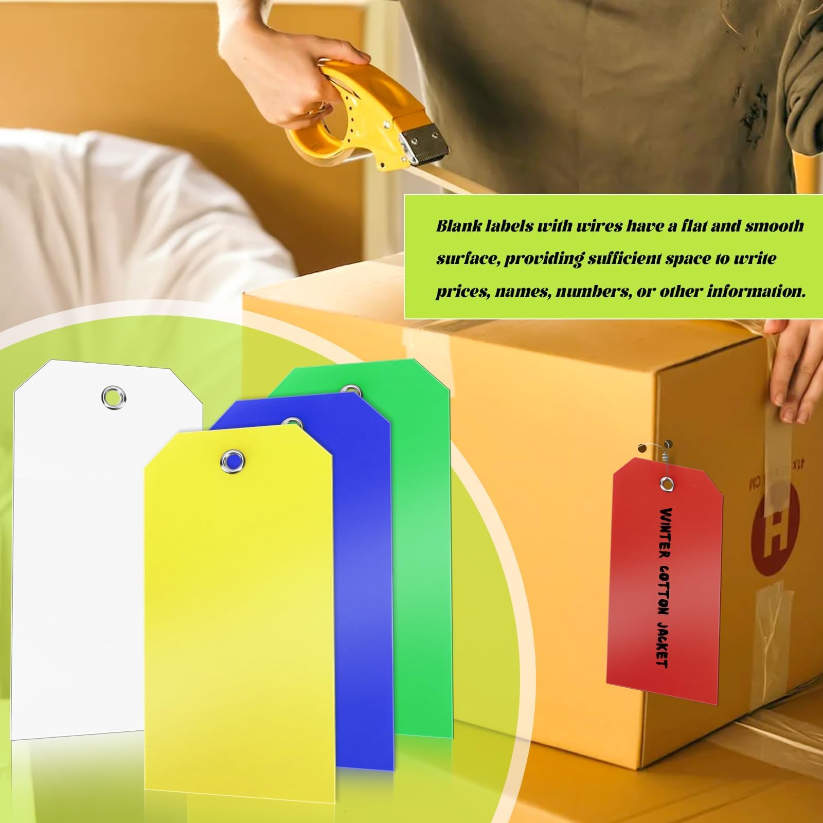 30pcs Plastic Blank Gift Tags With String - 2.5x4cm Rectangle Clothing Price Tags For Crafts & Labeling