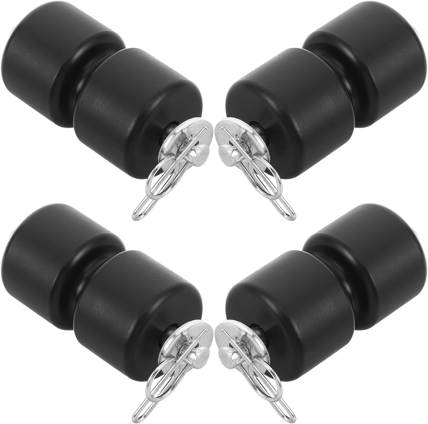 4 Sets Aluminum Alloy Trailer Gate Lifting Rollers with Roller Pins and Washers Kit, Precision Fit Design and Lightweight Performance for Cargo and Utility Trailer Ramp Gate