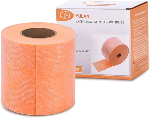 Miniatura 9 de Rollo de banda de membrana impermeabilizante, 30 mils de grosor, 5 pulgadas x 98.5 pies, capa inferior de suelo de azulejos, tela de polietileno