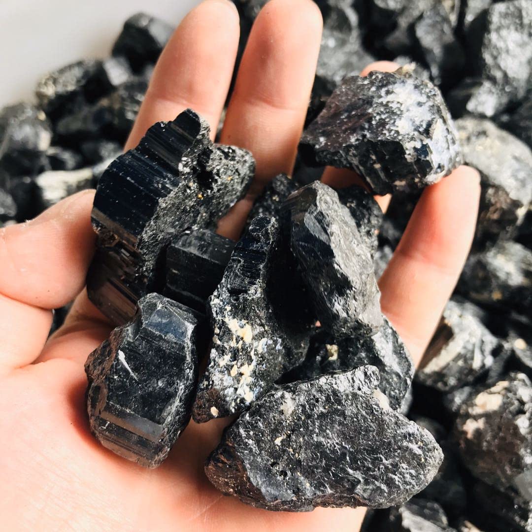 Tormalina Nera Grezza 200g - Pietre Naturali Per Meditazione, Yoga E Decorazione - Foto 5