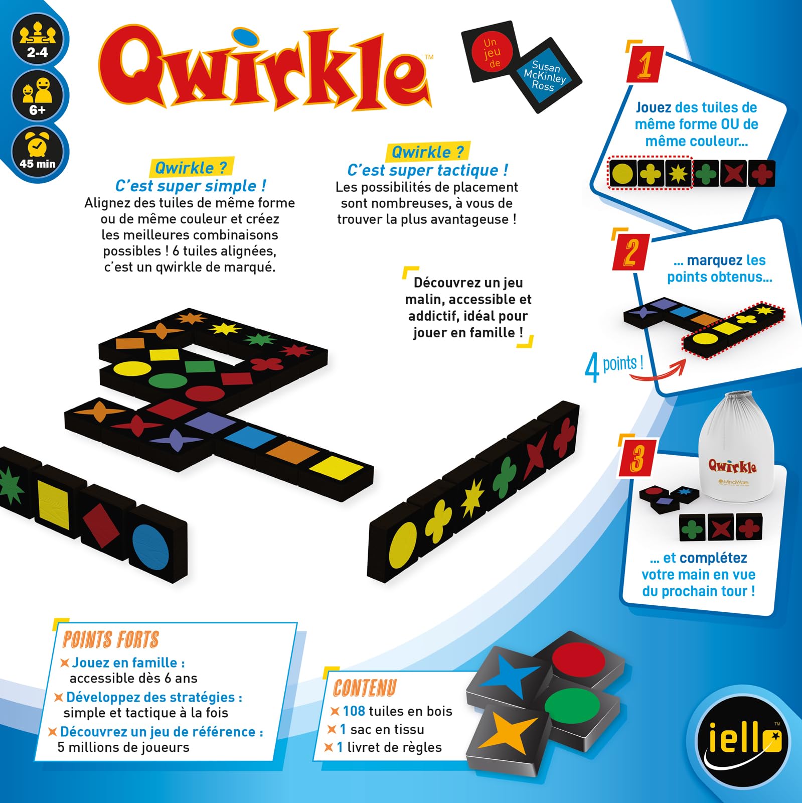 Jeu d'ambiance Iello Qwirkle Nouvelle Edition