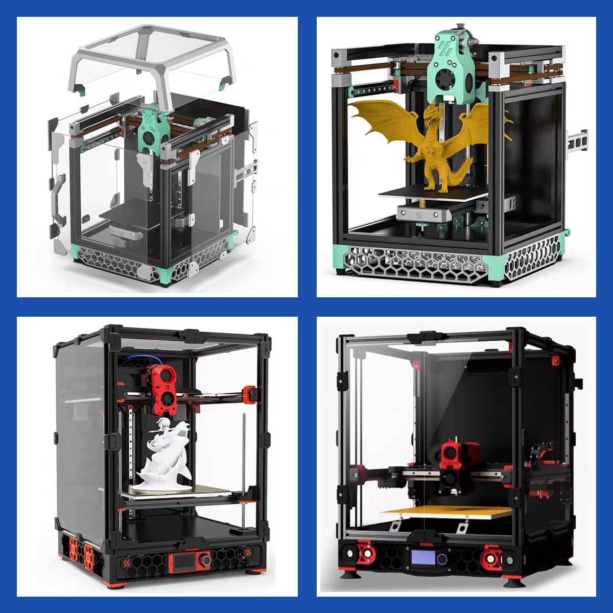 4Set 4040 Corner Bracket 5 Hole T Shape Joint Plates Set for 4040 Aluminum Extrusion Accessories Black(T)