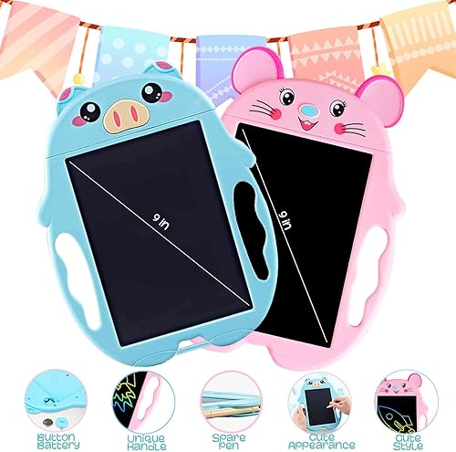 Miniatura 3 de Tableta de escritura LCD, tablero de dibujo digital de 9 pulgadas, almohadillas de dibujo electrónico reutilizables borrables, tablero de escritura