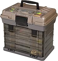 Plano Guide Series StowAway 4-Rack System Tackle Box - Holds 4x 3700 Utility Boxes, DuraView Lid, Quick-Access Storage