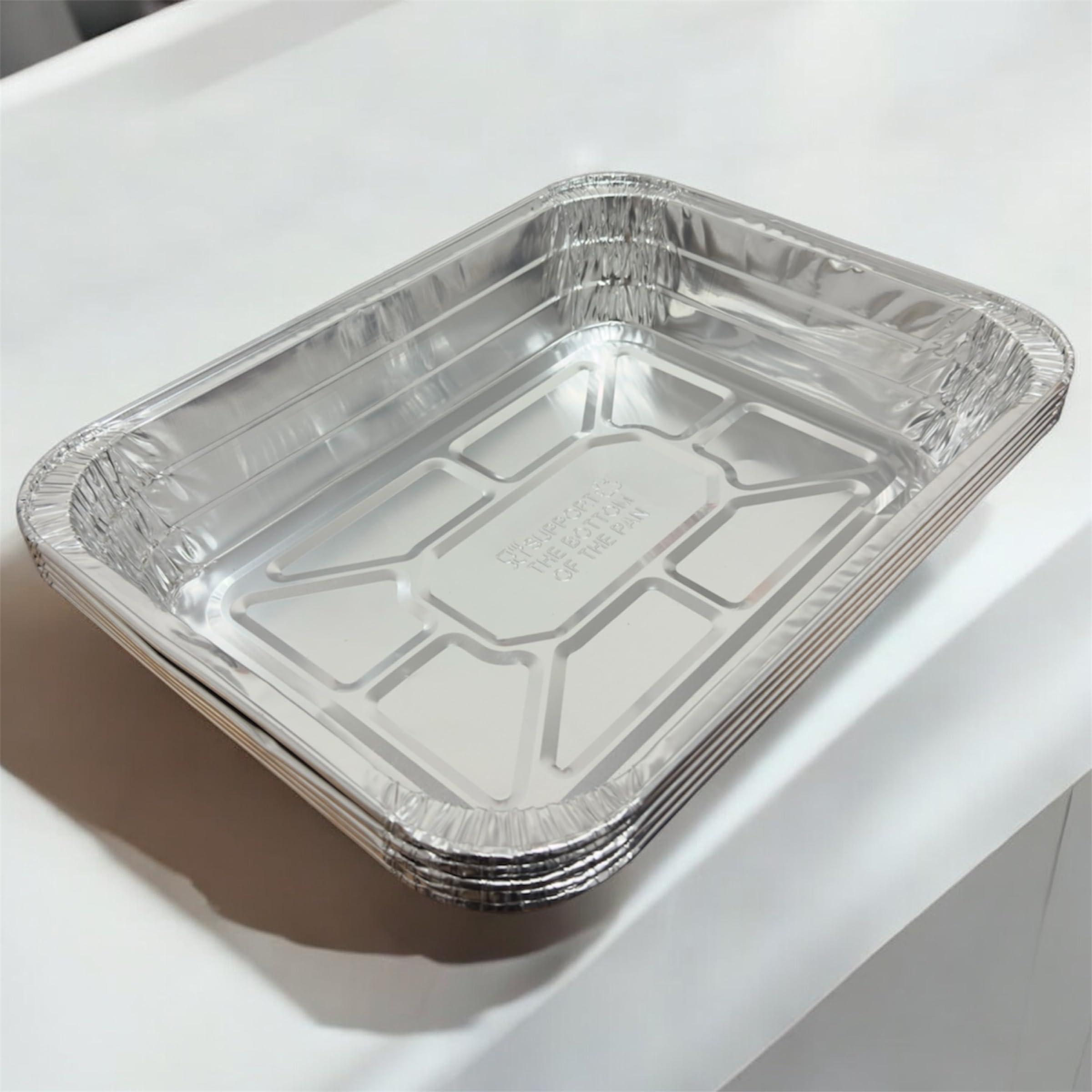 Large Rectangular Serving Aluminium Foil Deep Serve Tray Disposable 43cm x 31cm x 8cm [Pack of 5]