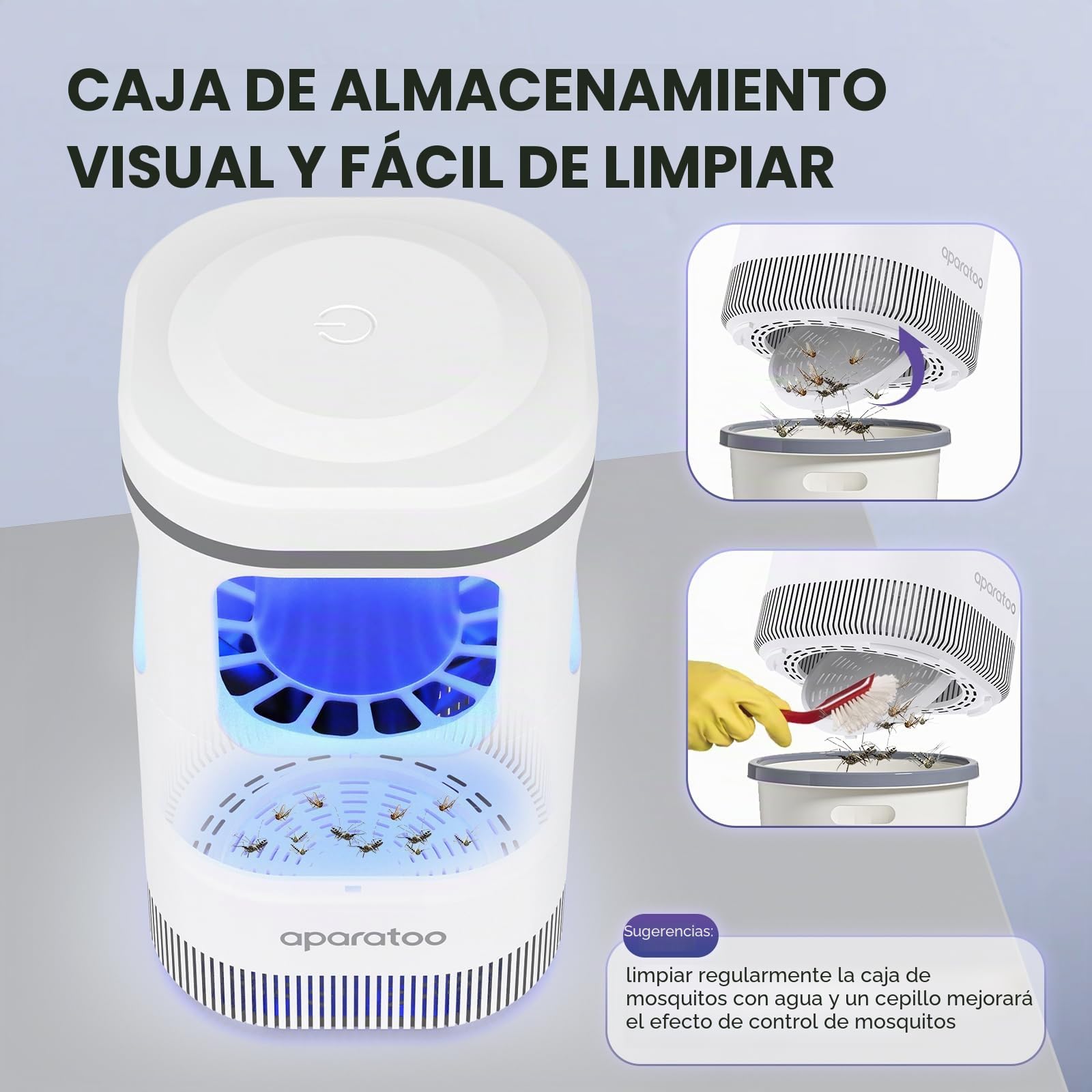 Lámpara Antimosquitos,Eléctrico Mata Mosquitos con Lámpara UV USB,180° Anti Mosquitos Lámpara para Interiores, Exteriores, Dormitorio, Cocina, Oficina
