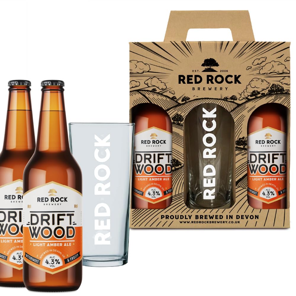 Red Rock Brewery Traditional British Ale Gift Set with Glass - 2x 500ml Bottles of English Beer (Capstan 5.8%) — view 5