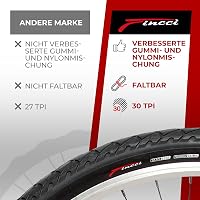 Fincci 26 x 1.95 Slick Kerékpár Gumi Szett Schräder Szelepes Belsőkkel, 3mm Defektvédelemmel - Városi, Országúti, MTB és Hibrid Biciklikhez 5