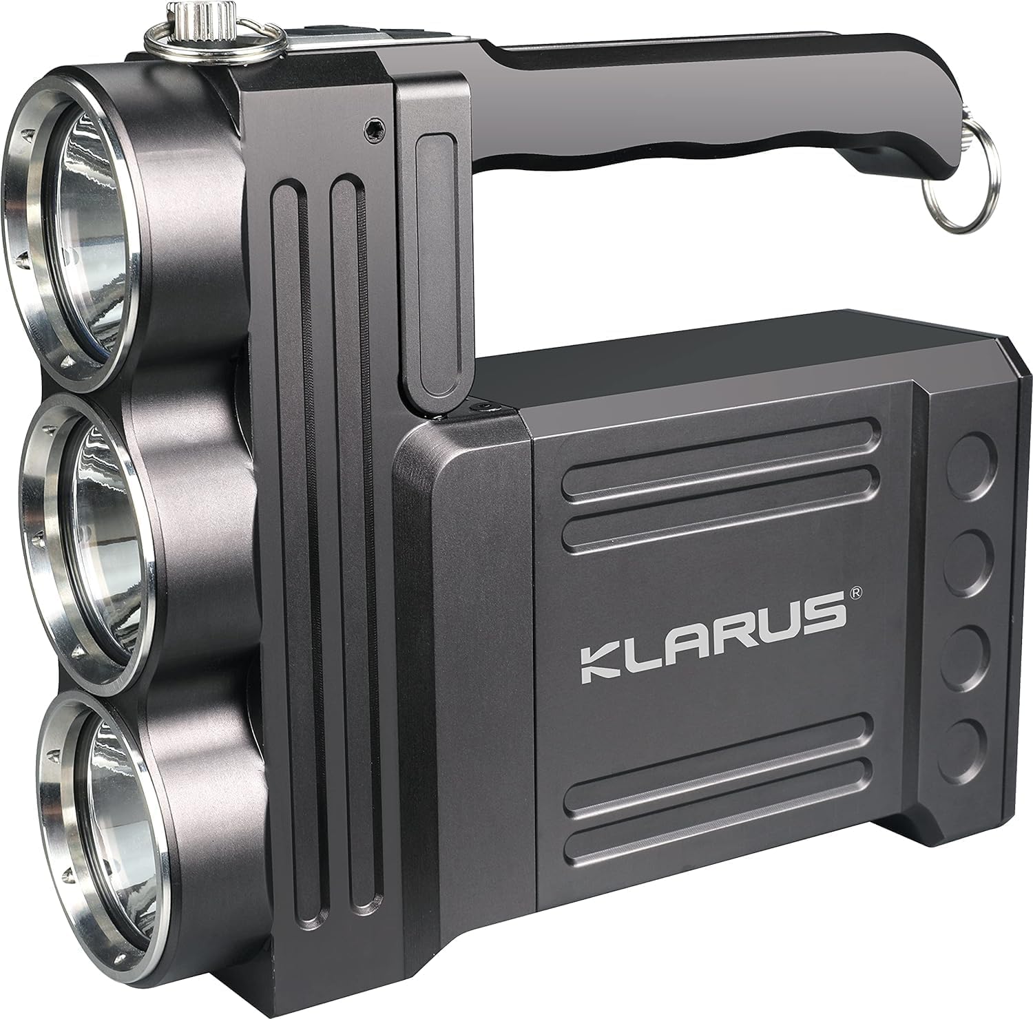 KLARUS RS80GT Ładowalna latarka LED 10000 lumenów niezwykle jasna latarka LED z funkcją powerbanku z wyjściem USB i lampą stołową na kemping, wędkarstwo, przygody, wędrówki ...