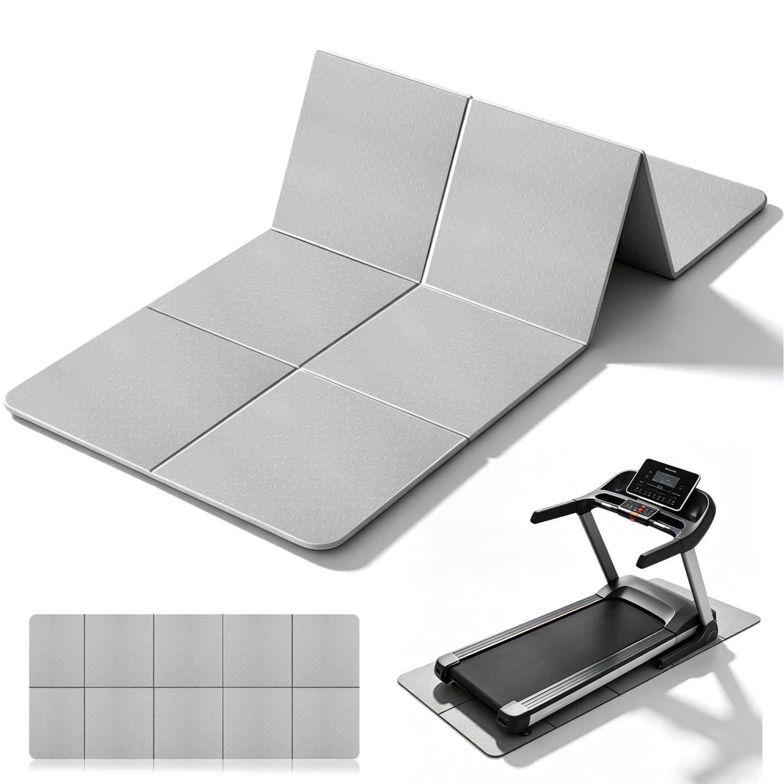 Treadmill Mat, 183x60x0.8cm Foldable Walking Pad Mat for Hardwood Floor