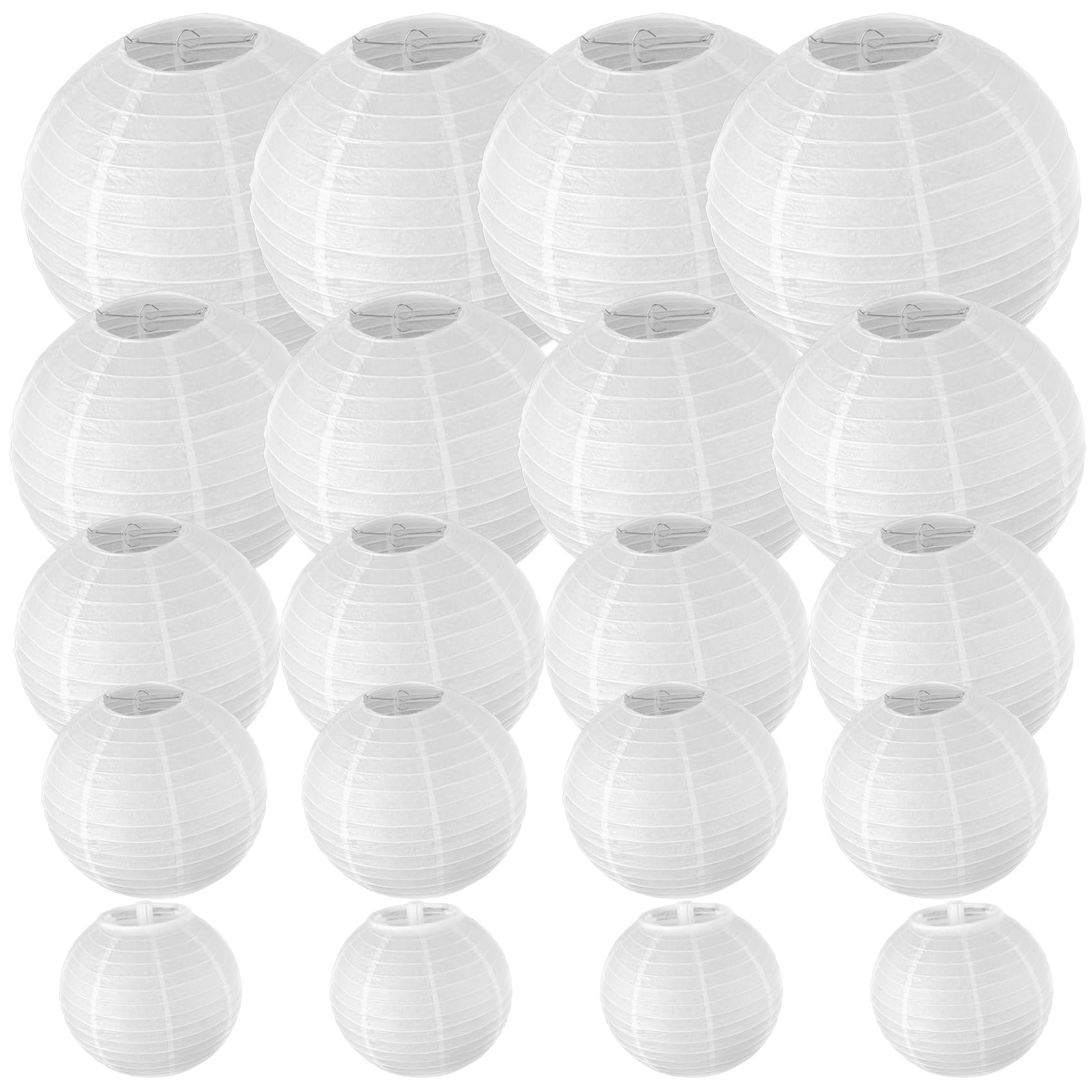 Turodeuo 20 Pack Chinese Round White Paper Lantern,Paper Lanterns Hanging Lanterns Wedding Decorations