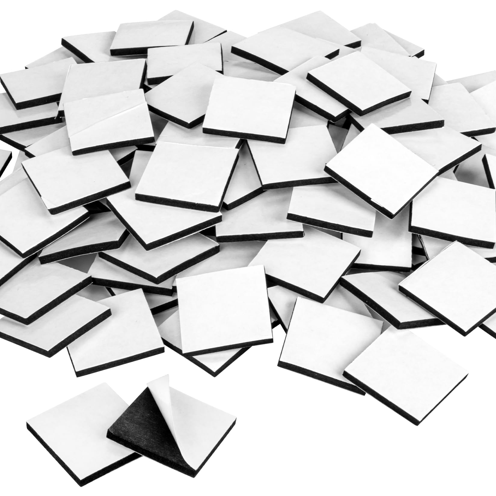 100PCS Double Sided Foam Tape - Strong Double Sided Adhesive Pads, Square Two Sided Tape Heavy Duty Mounting Tape for Walls,Pictures,Balloons,Crafts,Decoration