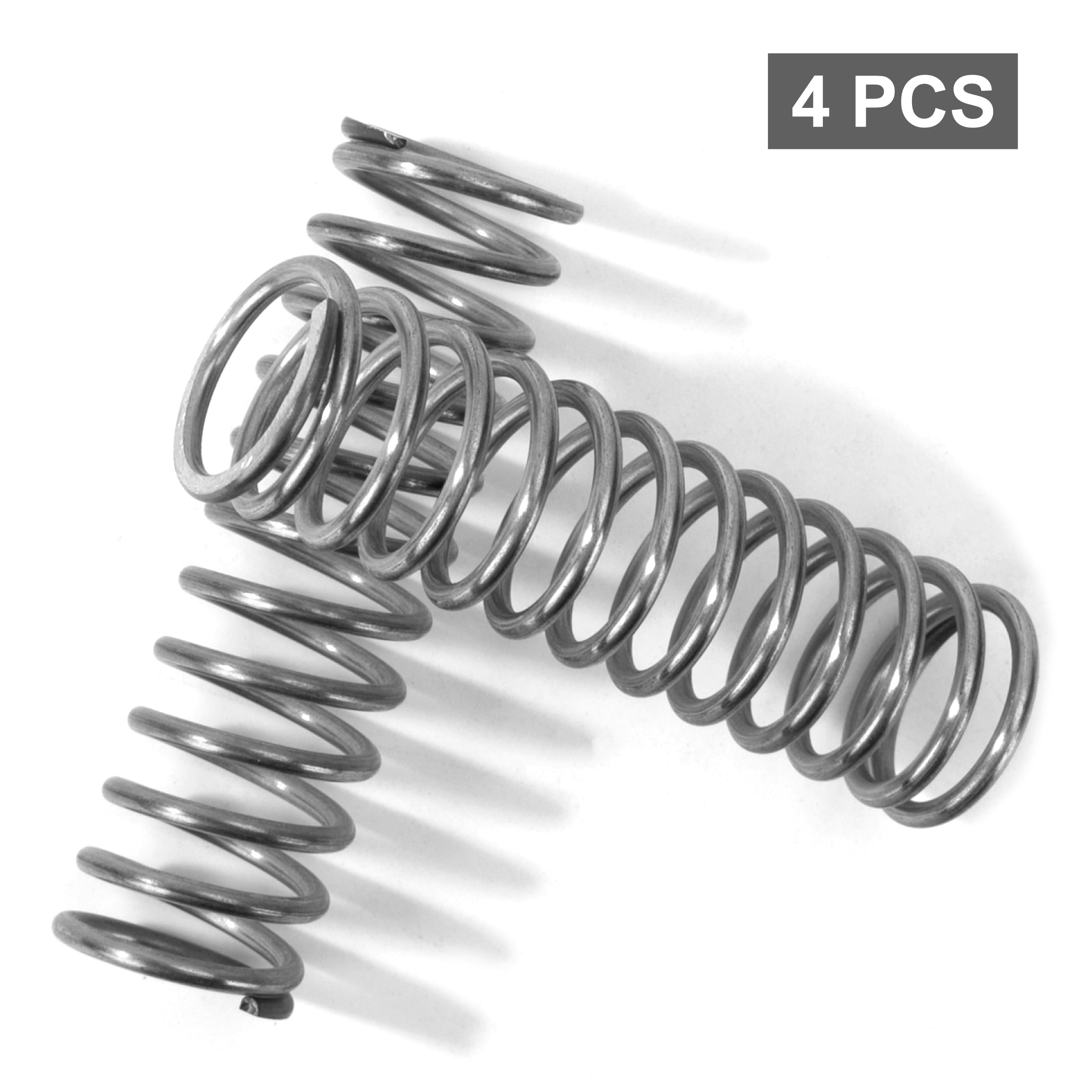 GUNGY Druckfeder 90 Mm – Edelstahl 304, 2,2 Mm Draht, 16 Mm Innen-Ø, 9,45 Kg Max. Kraft, 4 Stück