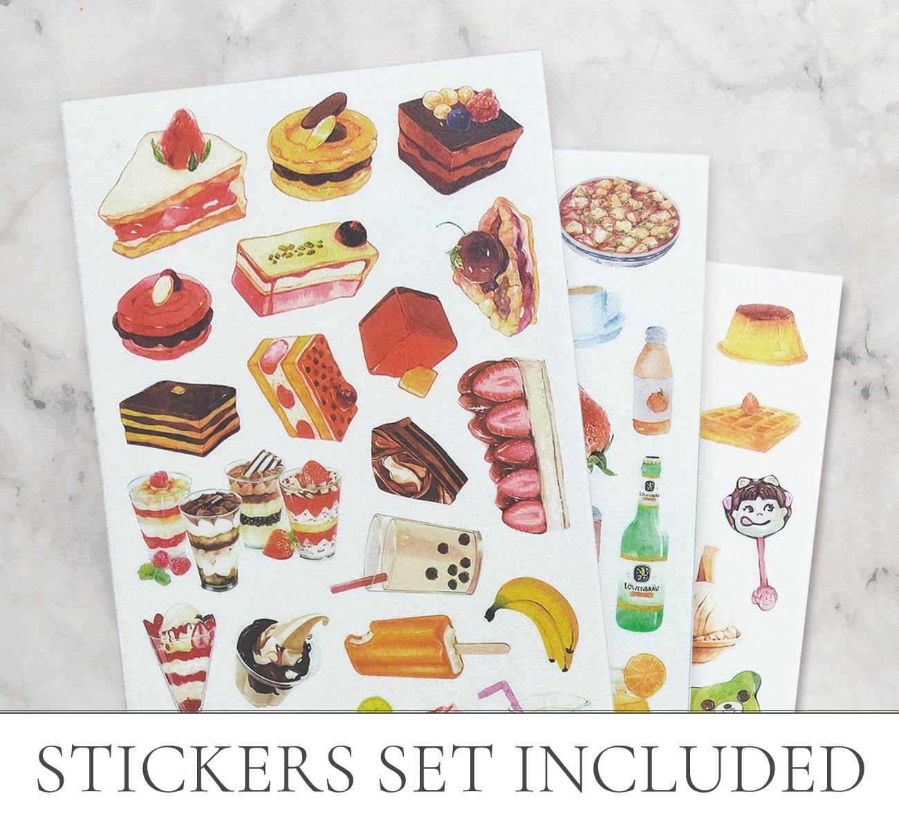 Personal Blank Recipe Book for your Recipes with Sturdy Cover and Metal Corner Protector, Perfect Sticker Set to Decorate your Recipes, Space for 180 Recipes in your Recipe Notebook, Recipe Books