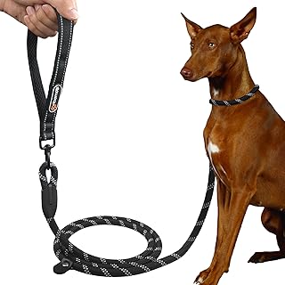 BOBOPACK Anti-Zug Leine, 2XL Hundeleine, 200 cm Lange Reflektierende, Bissfeste Leine, Strapazierfähiger, Verstellbarer Brustgurt, Geeignet für Hundetraining und Spaziergänge (Schwarz) product image