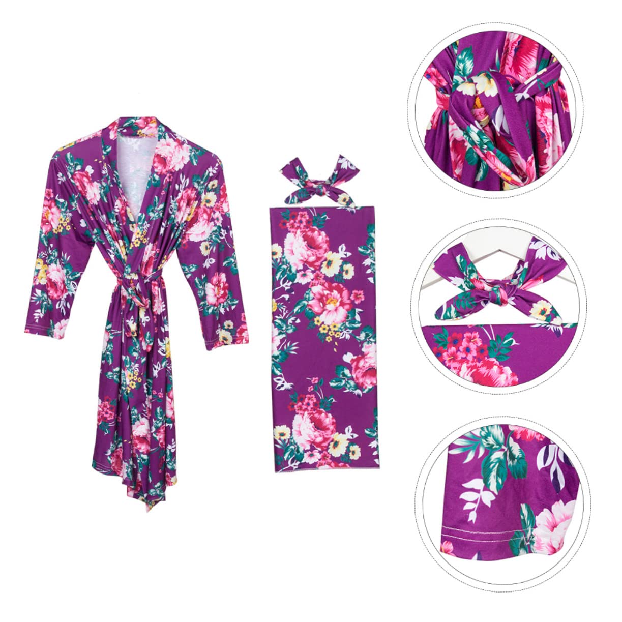 VALICLUD camicia da notte premaman camicie da notte per le donne gravidanza viola vocich pigiamoni cerimonia vestaglia sposa accappatoio da donna fascia per neonati cotone