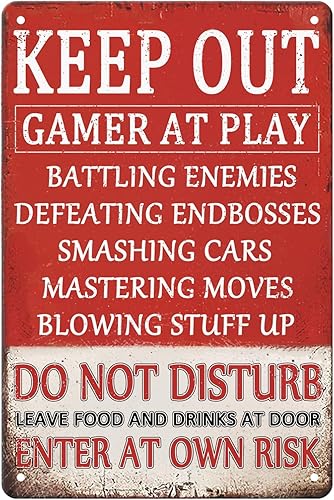 Miniatura 7 de Letrero de sala de juegos, accesorios para videojuegos, decoración de habitación de jugadores para niños, letreros divertidos para sala de juegos,