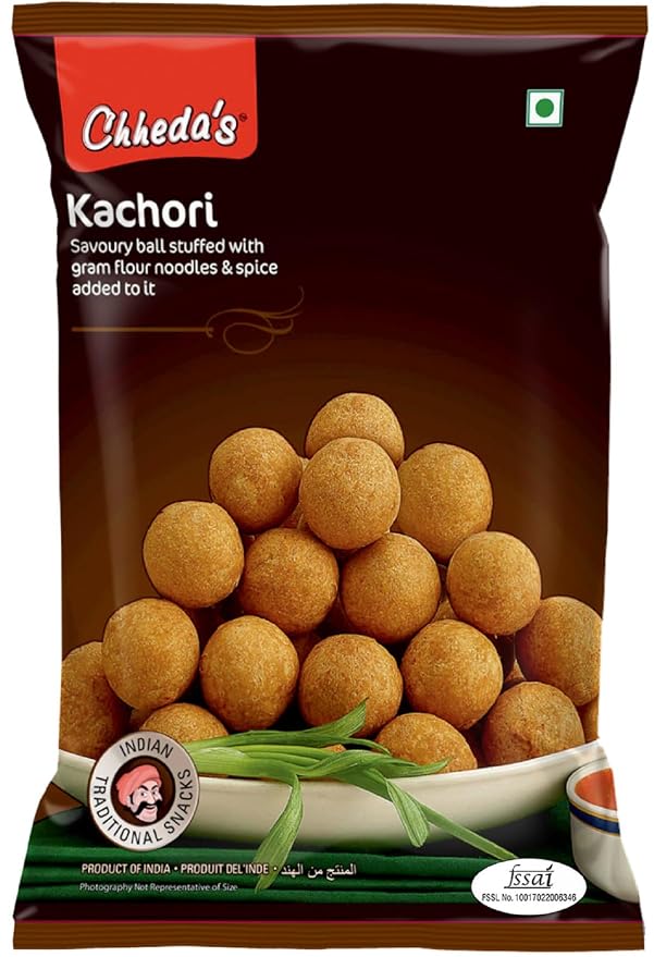 Chheda's - Kachori - Crispy Spicy Snack - with Spicy Mixture Filling - 300 Gm Pack of 1
