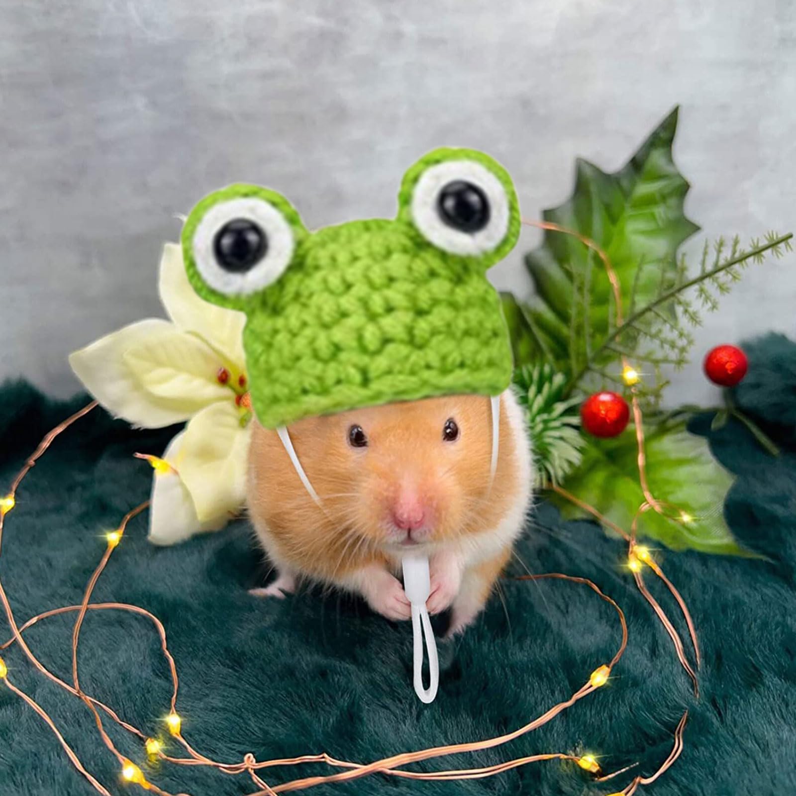 Amazon | ハムスター ニット 帽子 可愛い 針編み 手織り帽子 小動物