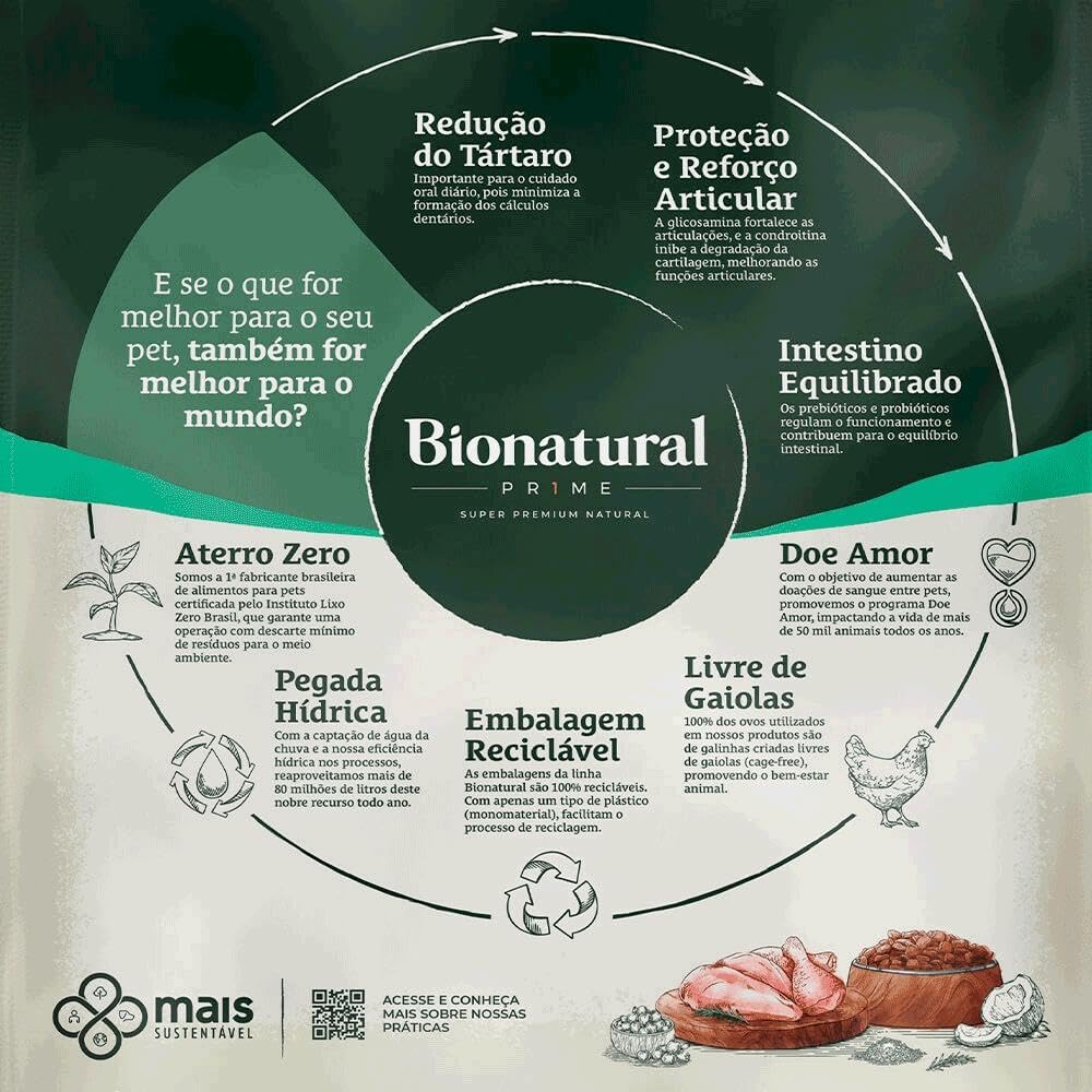 Bionatural Prime - Frango Cães De Raças Méd/Grand Adultos 15kg