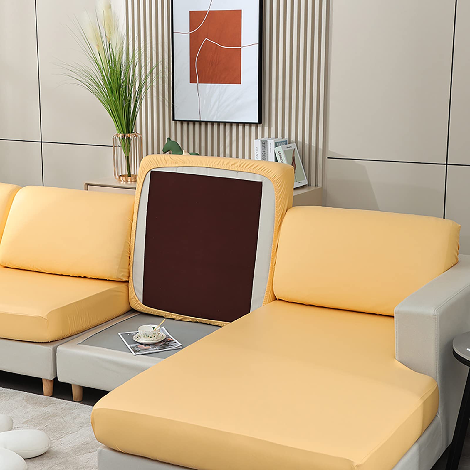 Housse de siège de canapé individuelle en PU pour réparer une assise usée ou tachée