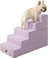 Vista 62 de EHEYCIGA Escaleras para perros pequeños de 16.5" de altura, escalones de 3 peldaños extra anchos para perros para sofá y silla, escalones