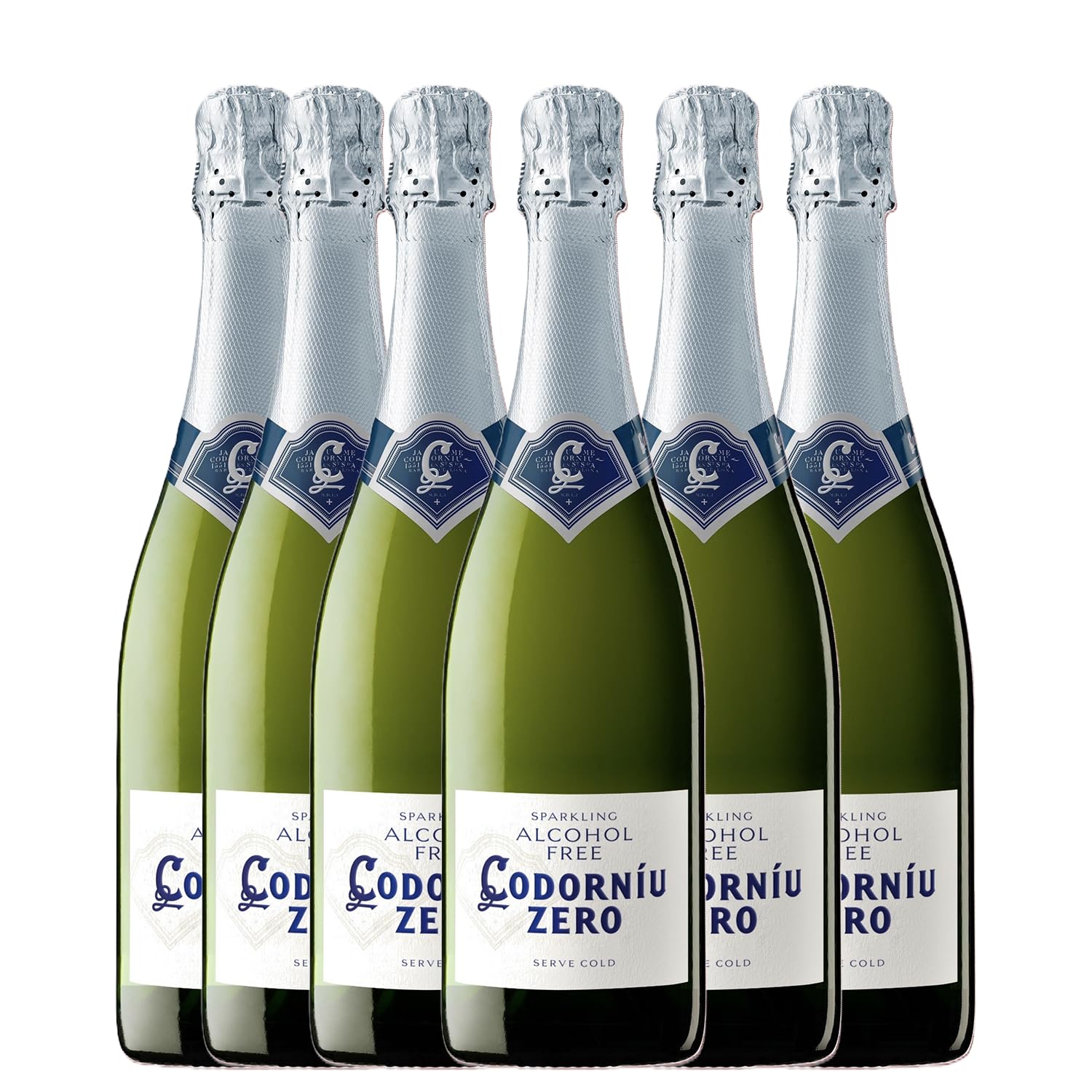 Codorníu Zero Brut Premium Non-Alcoholic Sparkling Wine Dealcoholized Champagne 750ml | 6 PACK
