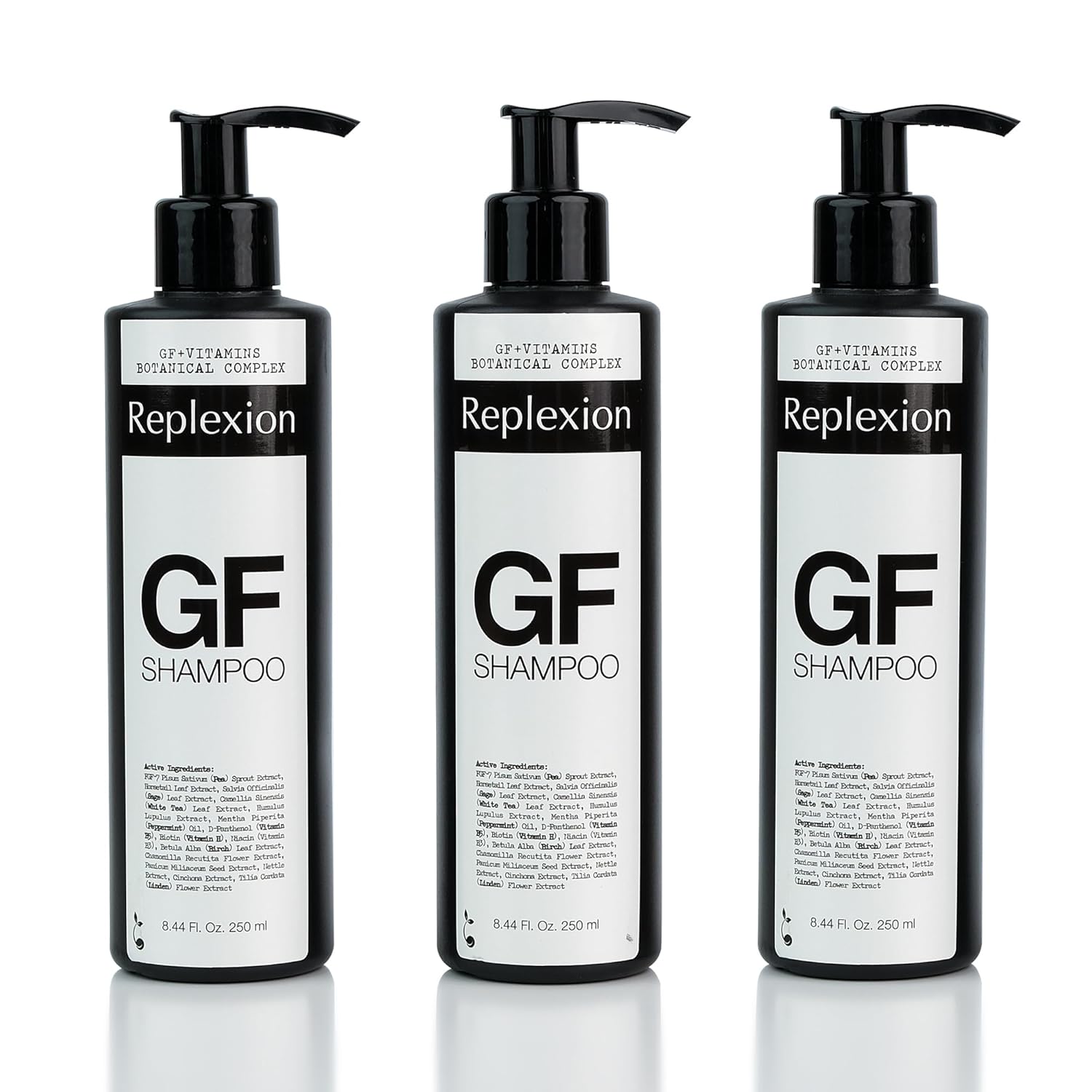 GF Hair Growth Shampoo for Men & Women – Anti Hair Loss, Hair Thickening, Biotin & Growth Factors – Post Hair Transplant Care, DHT Blocker, Shampoo for Thinning Hair – 3 x 250ml