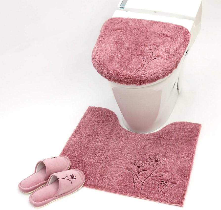 Amazon.co.jp: Sway Washlet Lid Cover, Toilet Mat, Slippers, Set of Amazon.co.jp: Sway Washlet Lid Cover, Toilet Mat, Slippers, Set of
