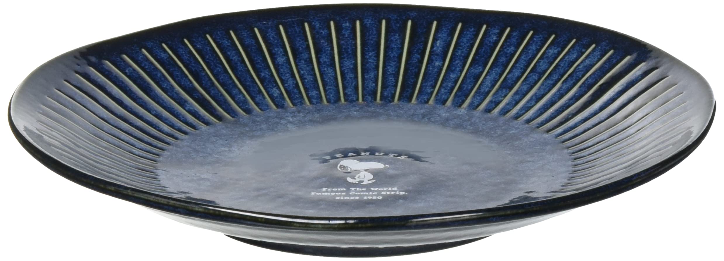 Kaneshotouki 614113 Snoopy Indigo Blue Pasta Dish, Curry Plate, Diameter Approx. 7.9 inches (20 cm), Adult Design, Goods, Dishware, Microwave, Dishwasher Safe, Birthday Gift, Mother's Day, Wedding