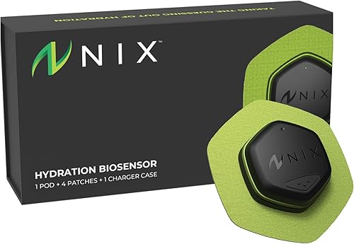 Nix Kit de iniciación de hidratación sensor de sudor portátil rastrea la pérdida de líquidos, alertas en tiempo real, cápsula reutilizable, parches