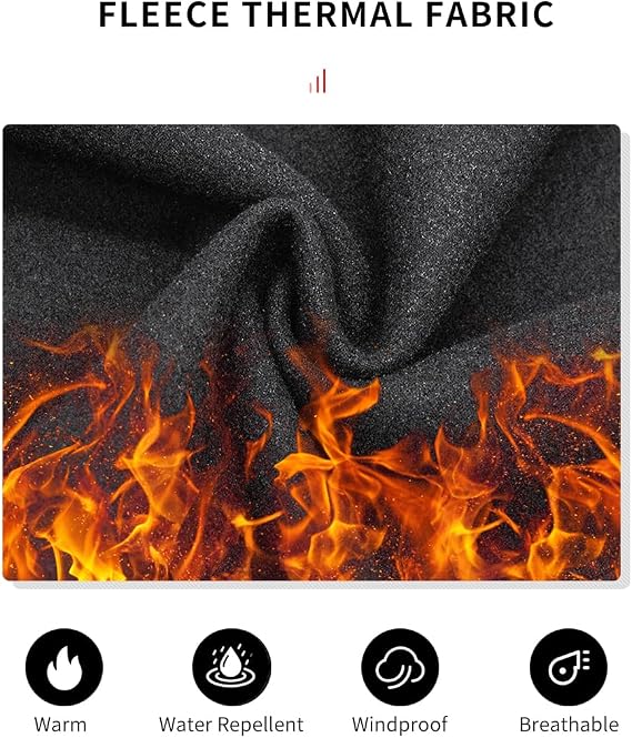 WOSAWE Cycling Fleece Jacket Mens Windproof Thermal Biking Coat Reflective for Autumn Winter