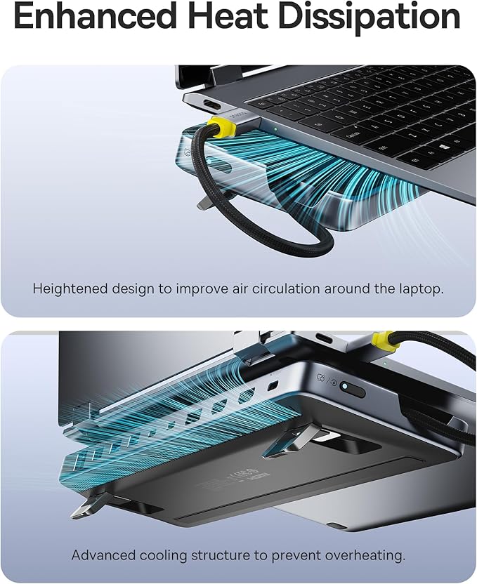 Baseus Docking Station 12 en 1 Triple 4K HDMI/DP PD 100W Hub USB C miniatura 8
