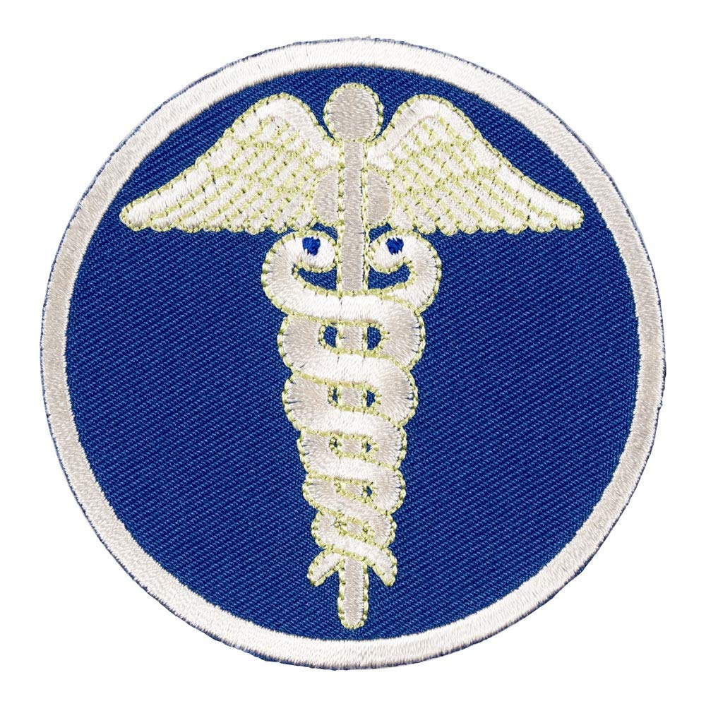 PatchStopBlue Caduceus Symbol of Medicine Patch, Medical Patches, Other/Multi-color, S
