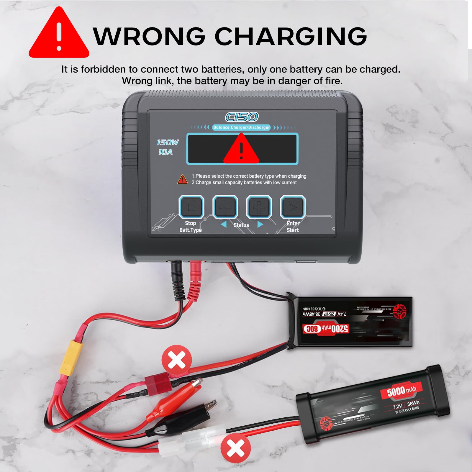 Haisito Cargador de Balance Descargador 150W 10A AC/DC Multifuncional para NiCd Li-Ion Life NiMH LiHV PB Batería Inteligente