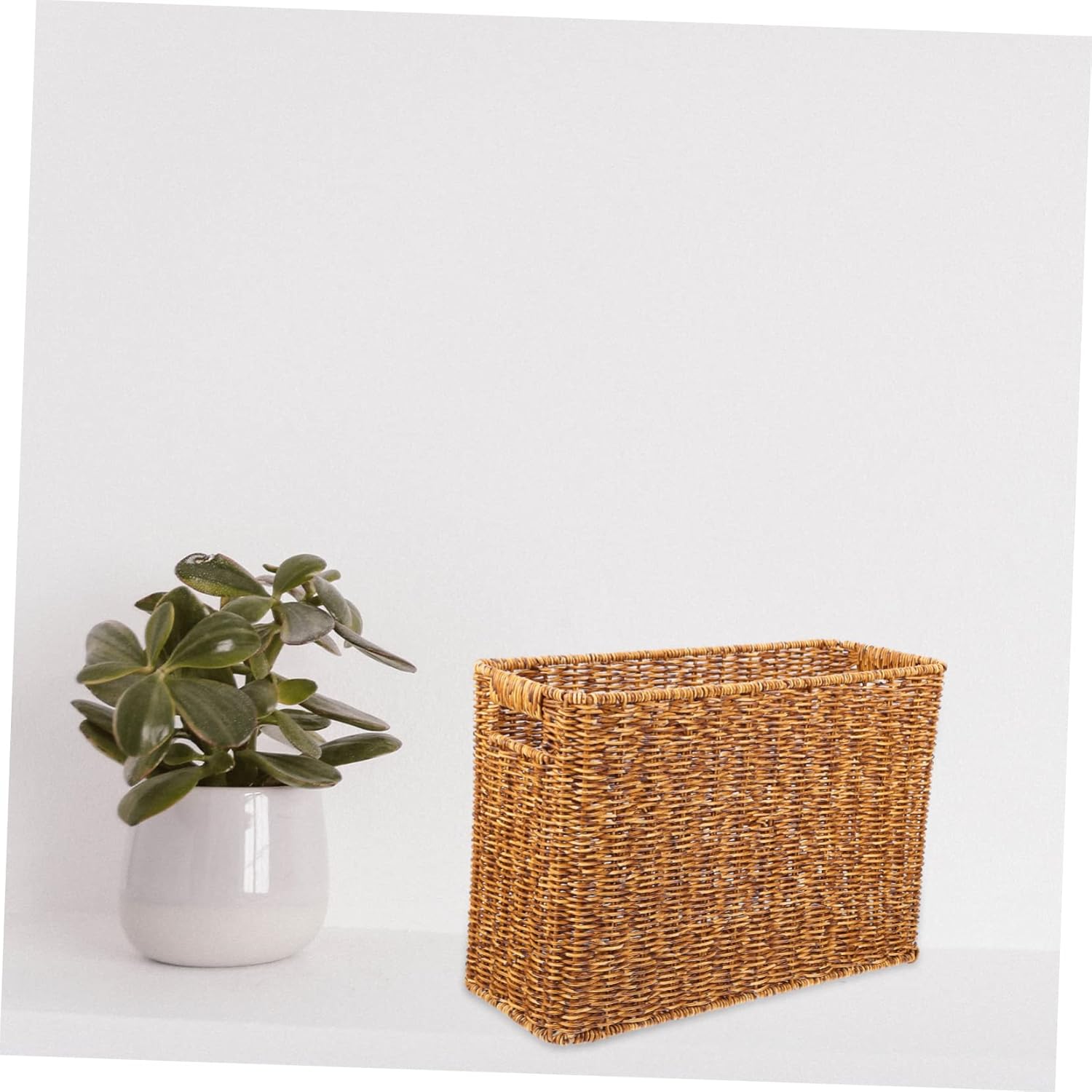HEALLILY Storage Basket for Organizing Home Sundries Organizer Multi-Purpose Woven Basket Lid