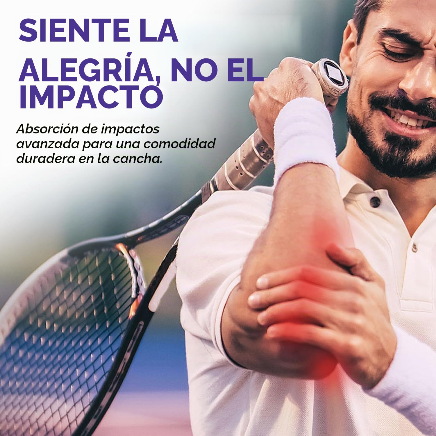 TENEX ULTRA - Codera de tenis para hombre y mujer, ajuste personalizado, codera para tendinitis, alivio del dolor de codo, pulsera de silicona