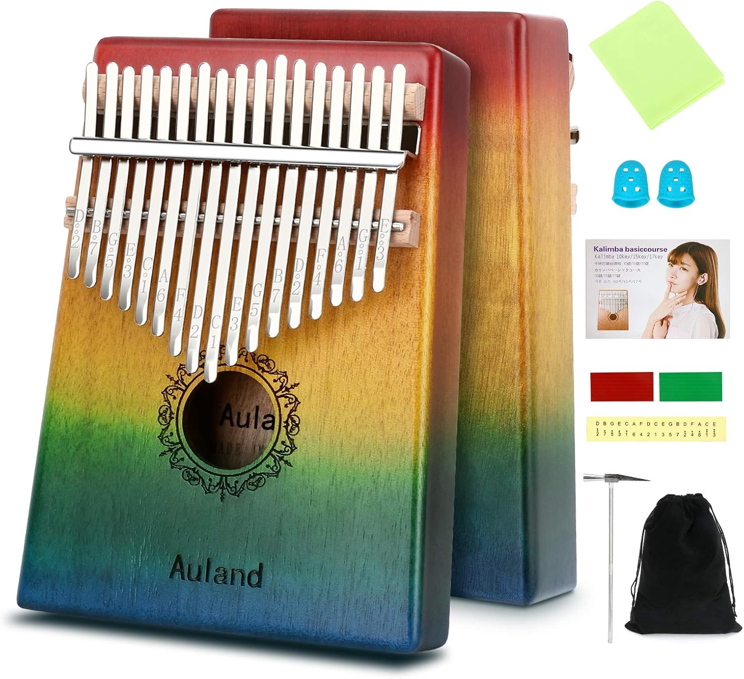 Auland Kalimba Thumb Piano 17 Keys Mbira Portable Finger