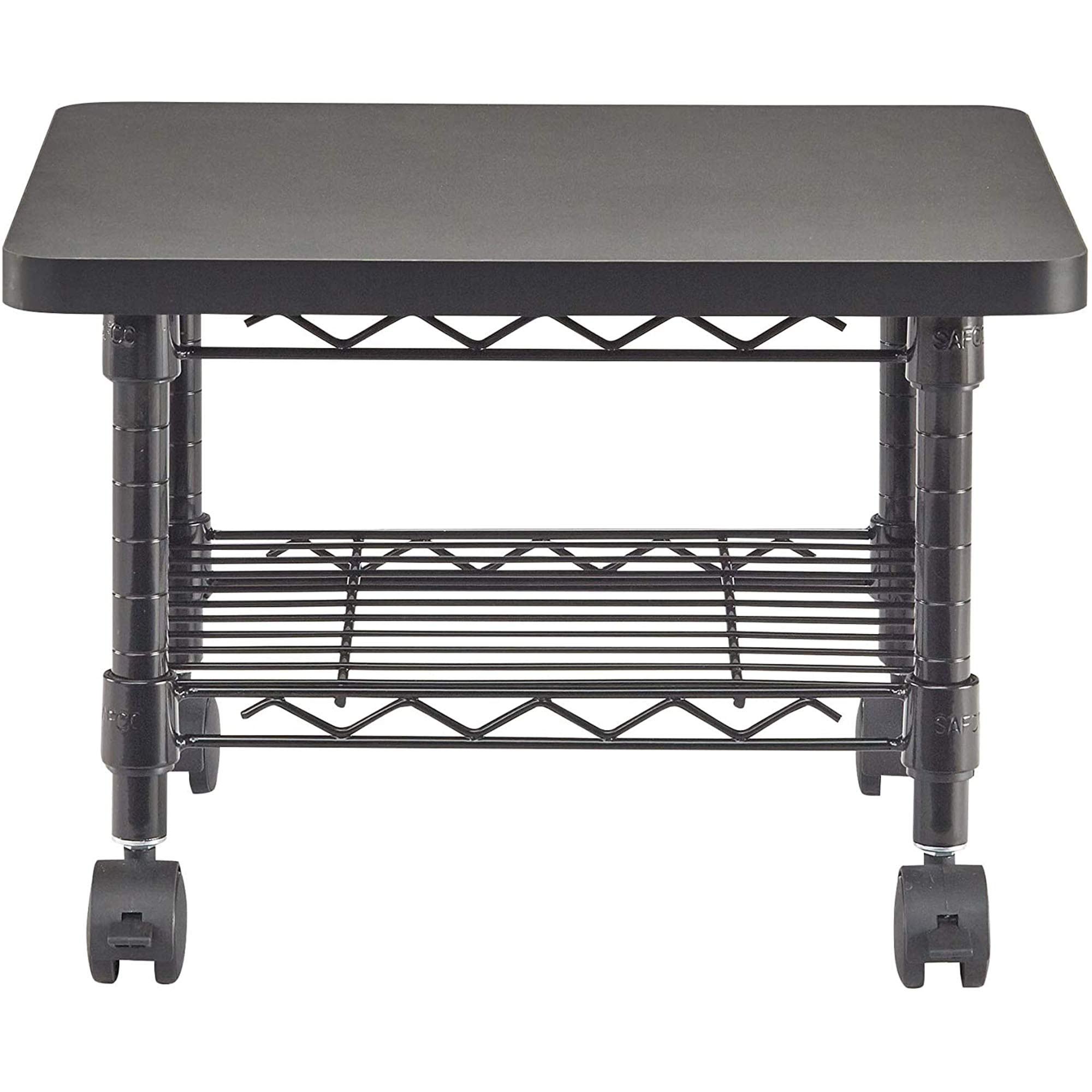 Safco Onyx Rolling Cart Printer Stand, Under-Desk Mobile Utility Table for Home Office with Steel Shelf, Black — Amazon image 2