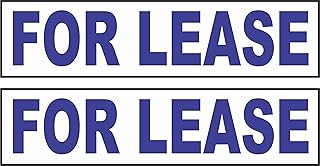 2-6x24 For Lease Real Estate Rider Sign Blue