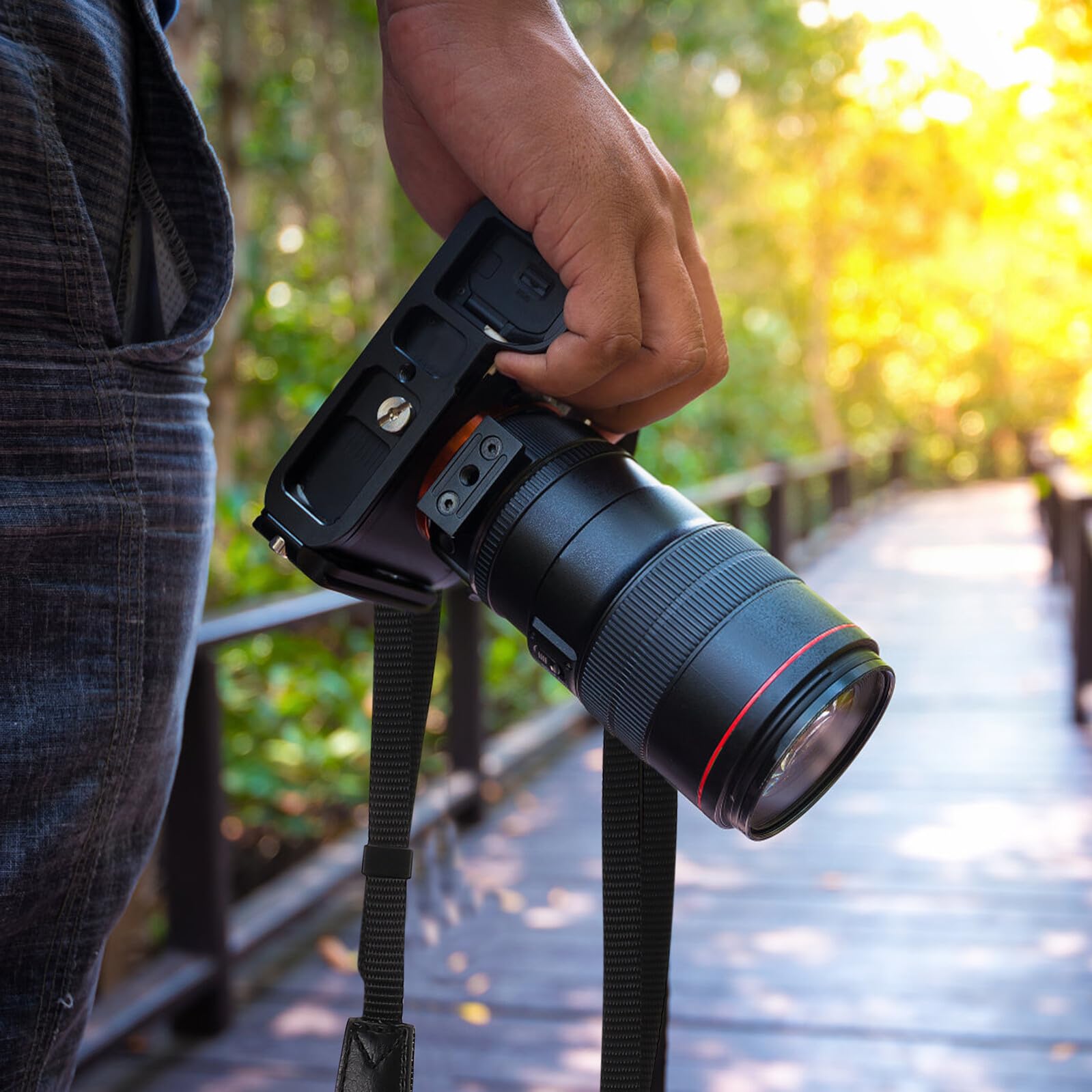 4 Juegos Correa para Cámara de Algodón Puro y Mezclilla Estrecha con Liberación Rápida Correa de Hombro y Cuello Anticaída para Fotografía Compatible con Cámaras Réflex y DSLR