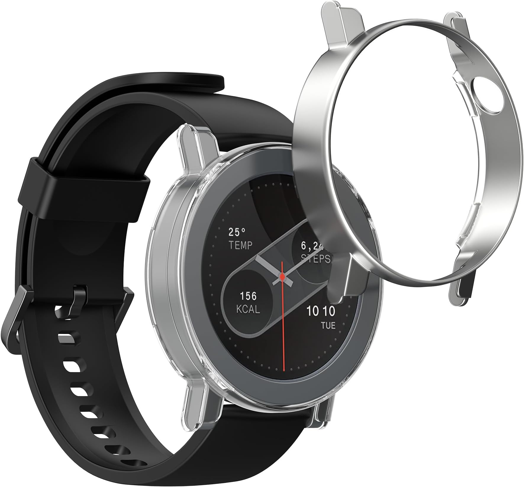 kwmobile 2x Case for CMF by Nothing Watch Pro 2 (D398) - Smart Sport Watch LCD Protective Case - No Tracker