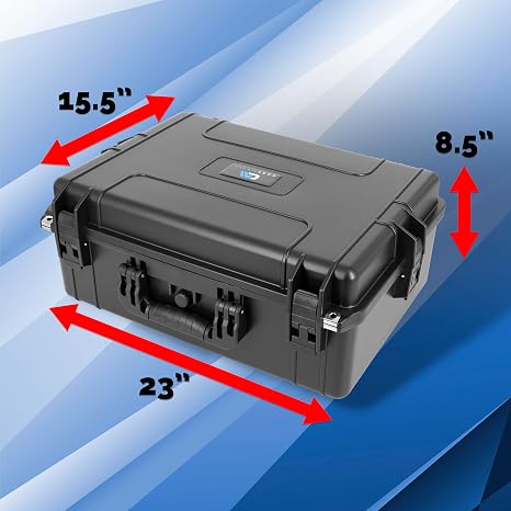 CASEMATIX Hard Shell Travel Case Compatible with PlayStation 5 Console, Controllers, Games and Accessories - Waterproof PS5 Carrying Case with Customized Foam for Both Standard and Digital Editions