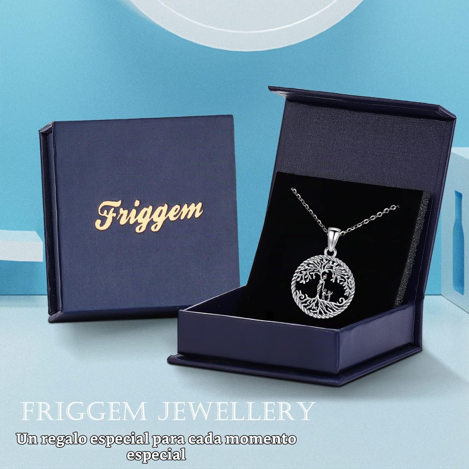 Collar para Madre Mujer Colgante Árbol de la Vida de Plata de Ley 925 Collar con Colgante de Madre e Hijos Familiar de Joyería Regalos para Mamá Hija Abuela Hermana Esposa