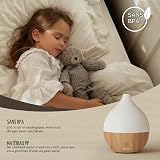 SALKING Diffuseur d’Huiles Essentielles Ultrasonique, Humidificateur d’Air Électrique 100 ML, Diffusion Silencieuse, Lumière Chaude avec Arrêt Automatique, pour Chambre, Yoga et Massage, Pack de 2 - 7