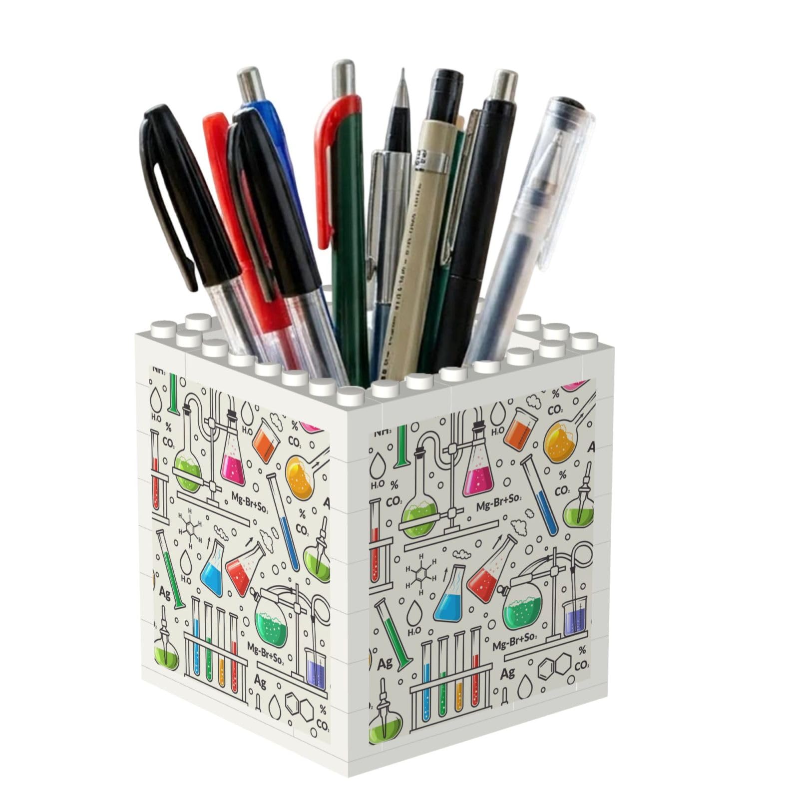 Poadnly Chemical Flask And Test Tube, Pen Pot Pencil Holder for Office Home School, Compact Desk Organiser for Office Stationery