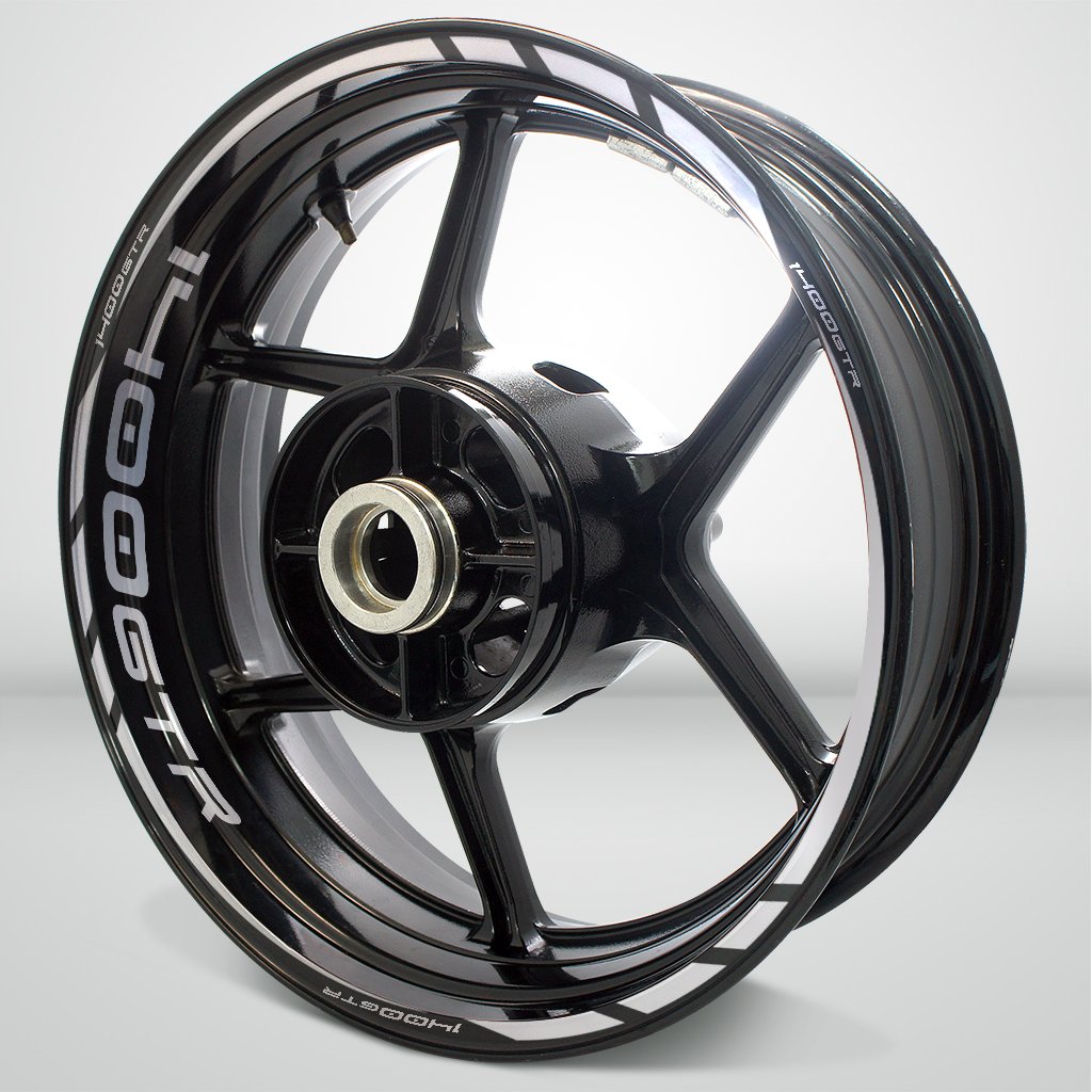Reflective Silver Motorcycle Rim Wheel Decal Accessory Sticker For Kawasaki 1400 GTR